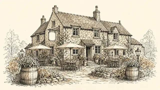 Illustration of a gastropub, not the actual pub